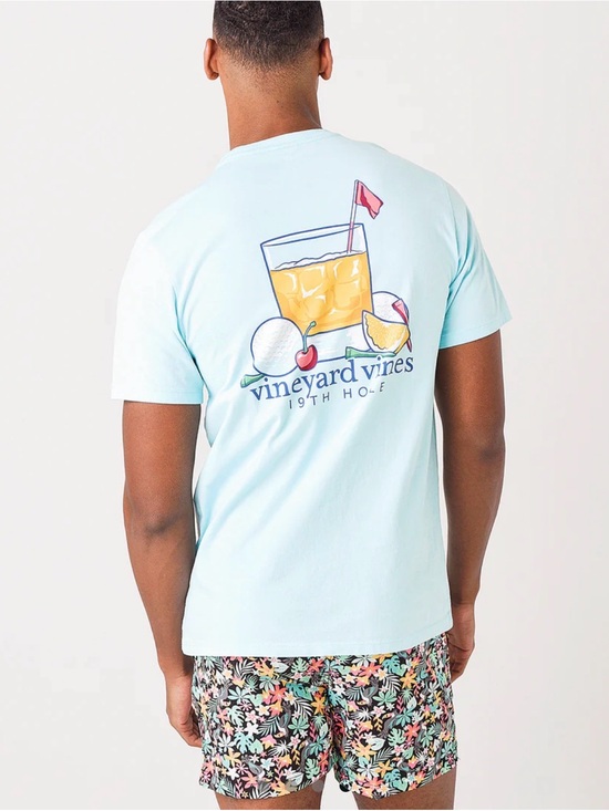 Vineyard Vines Other - Vineyard Vines 19th Hole Graphic Tee light Blue Sz Small
